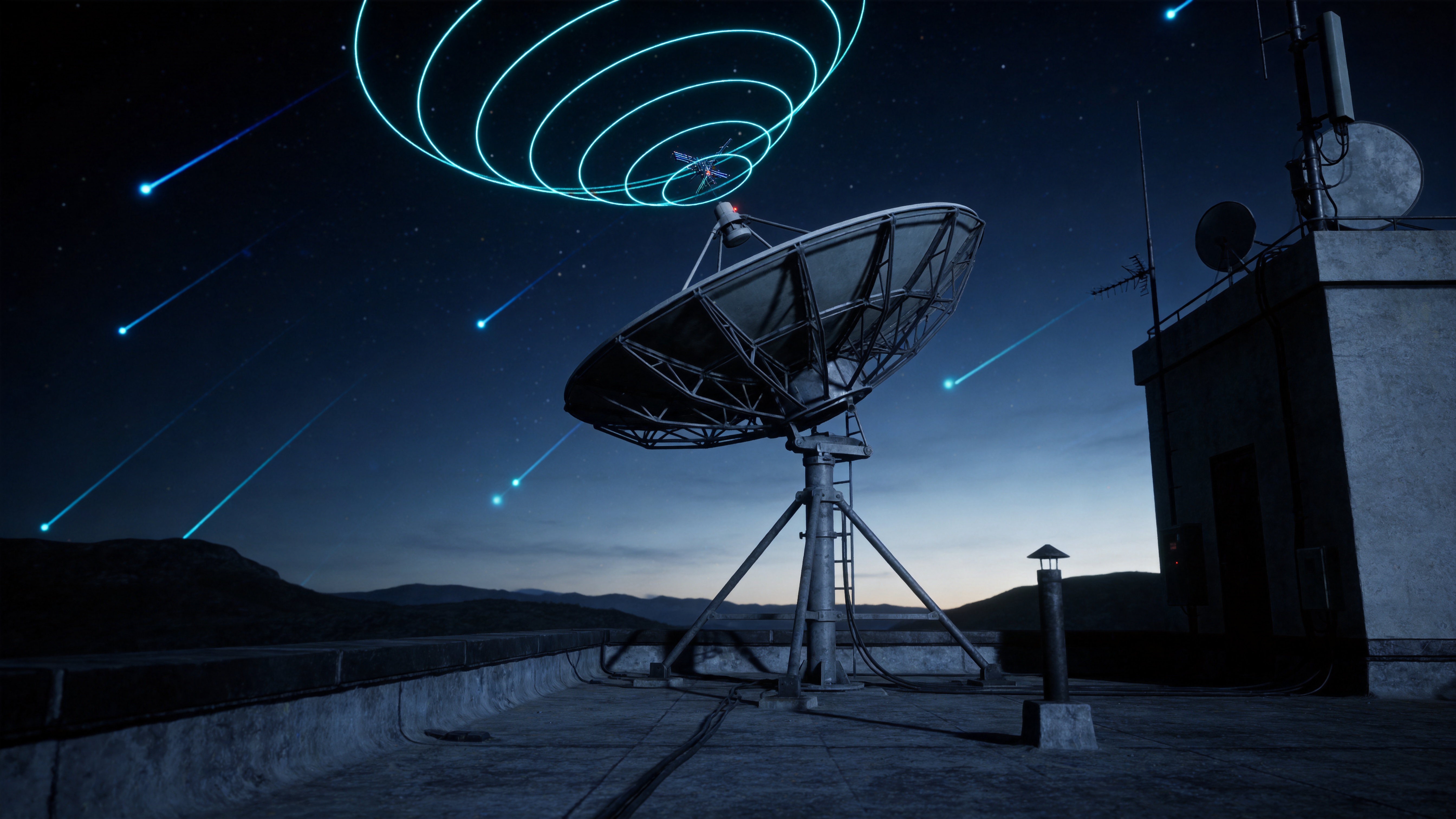 Satellite terminal installation