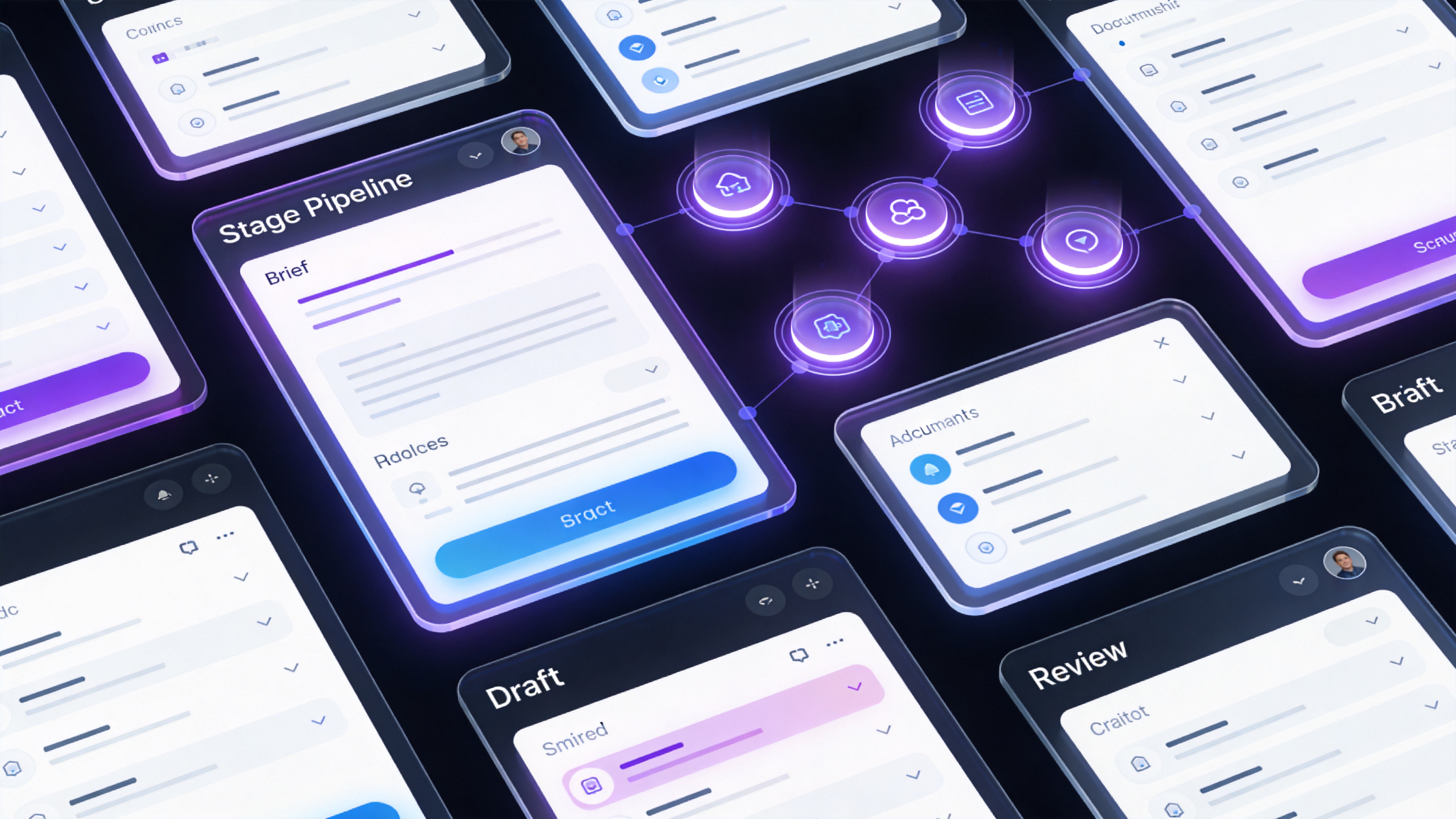 AI content workflow interface