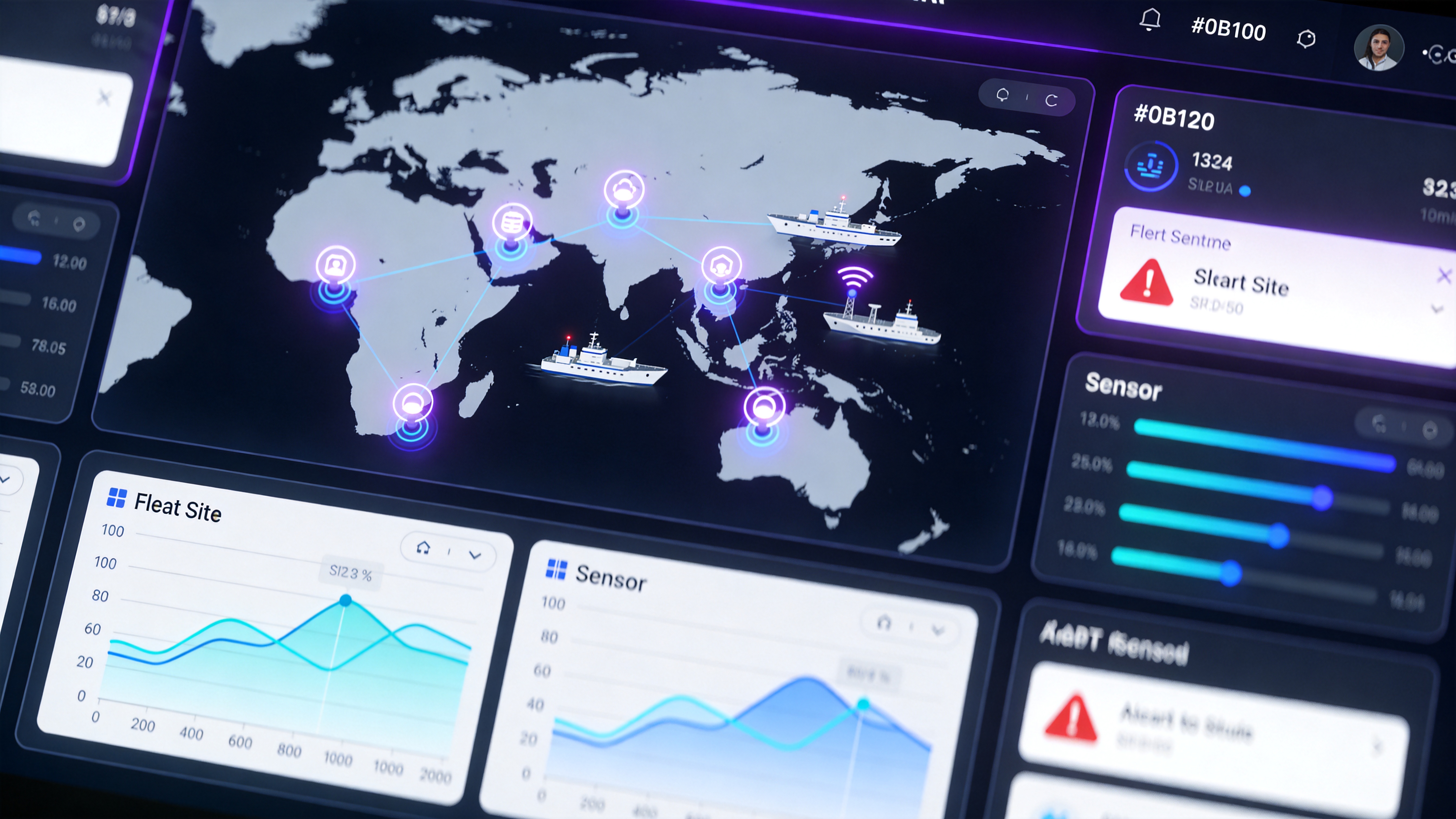 IoT monitoring dashboard interface